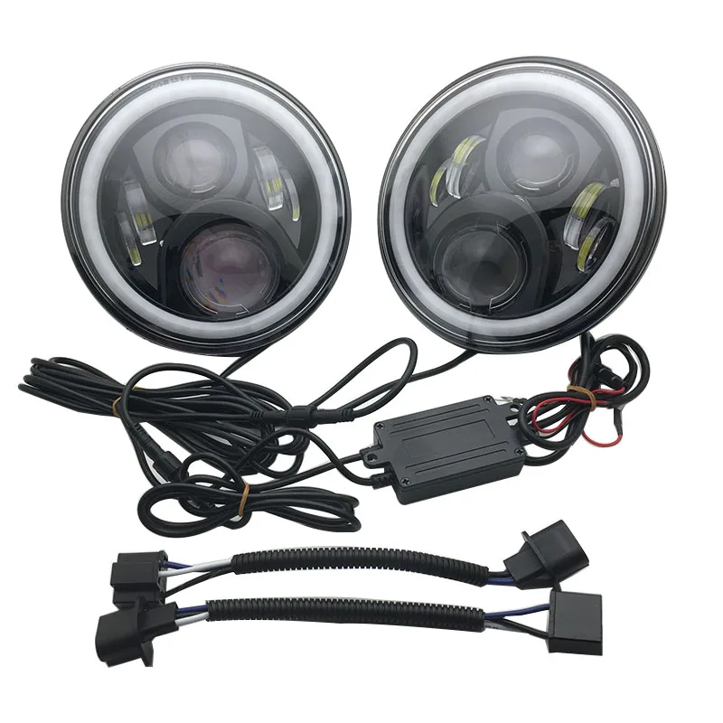 Автомобильные круглые фары диагональю 7 дюймов для Beetle 1950-1979 Вт/Bluetooth RGB DRL гало