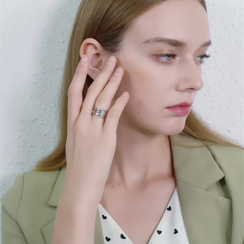 Женское кольцо для помолвки Anillos Mujer простое из стерлингового серебра 925 пробы с