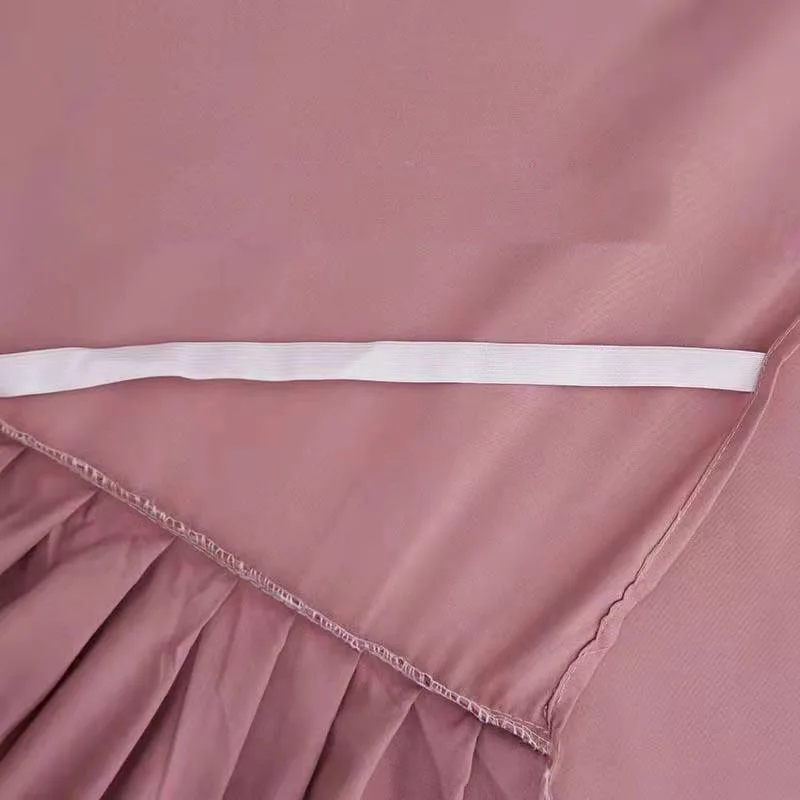 Постельное белье принцессы с оборками однотонная наволочка для кровати юбкой