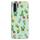 FunnyTechЧехол для Huawei P30 Pro l, чехол с рисунком кактуса на зеленом фоне