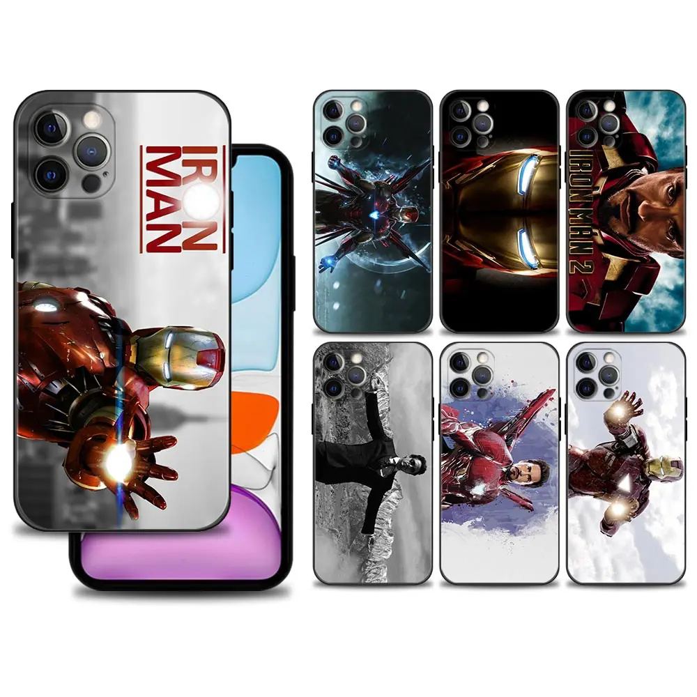 

Phone Case For Apple iPhone 13 12 11 Pro Max 13 12 Mini XS Max XR X 7 8 Plus 6 6S SE 2020 Cover Funda Marvel Tony Stark Iron Man
