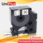 UniPlus 18484 полиэстер лейбл лента 19 мм Замена производитель Этикеток Dymo Rhino Pro 6000 6500 4200 5200 промышленный лейбл черный на белом