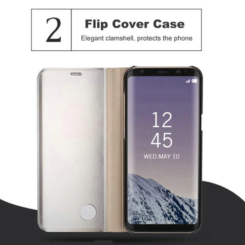 Умный зеркальный чехол для samsung Примечание 10Pro Примечание 10 9 8 5 4 3 для Galaxy S10 S9 S8 S7 S6 Edge Plus умный зеркальный чехол Крышка