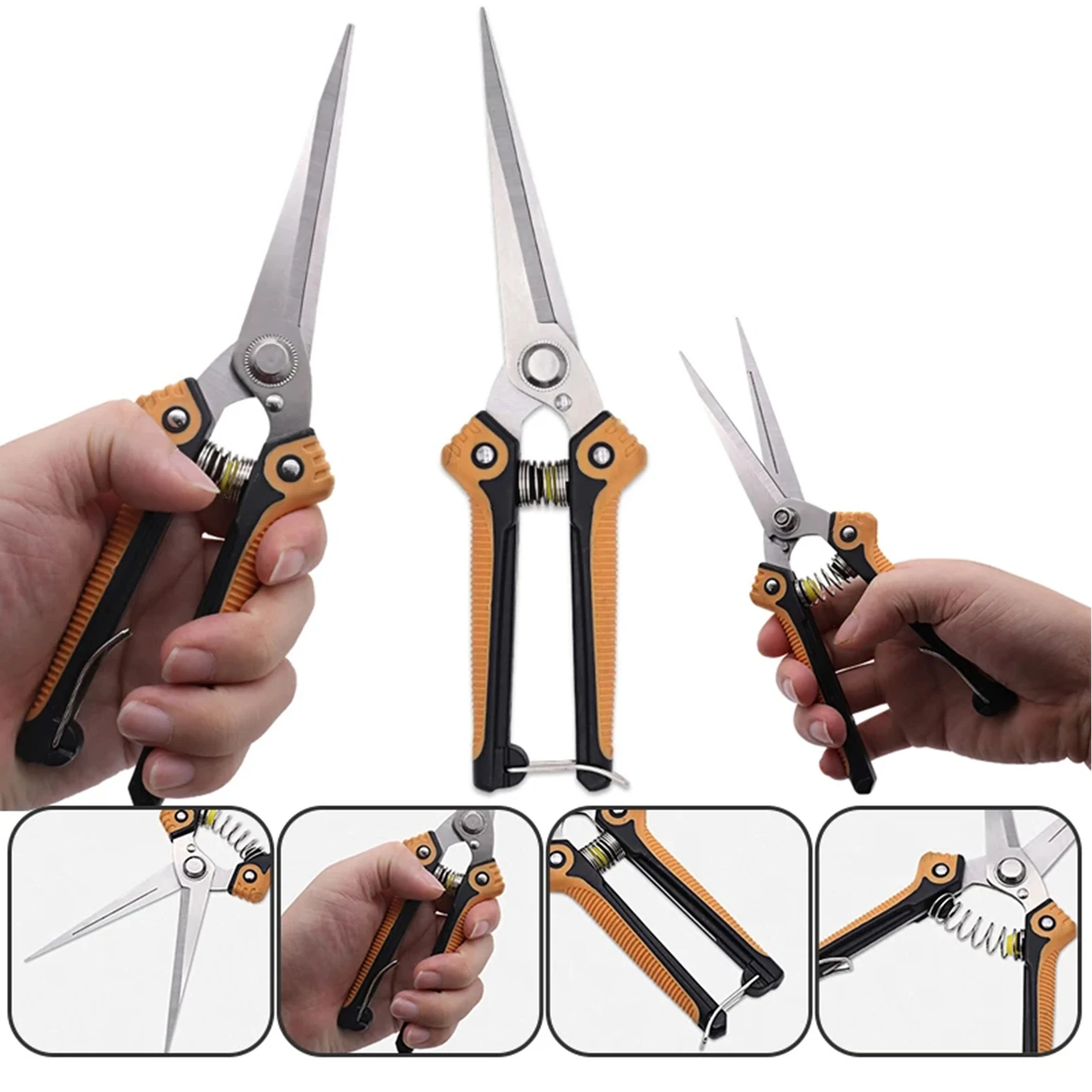 

Gardening Pruning Shears Non-slip Scissors Stainless Steel Cutting Tool Set Decoration Branch Shears Gardening Household Tools