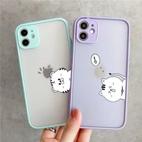 creative animal cartoons phone case for iphone 11 12 13 pro mini shockproof lens protection for iphone x xs max xr 7 8 plus se2