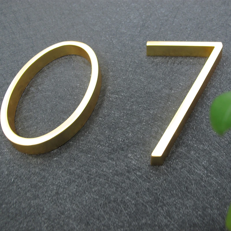 5 в золотой современный дом номер табличка бронзовые цифры на двери гостиничных