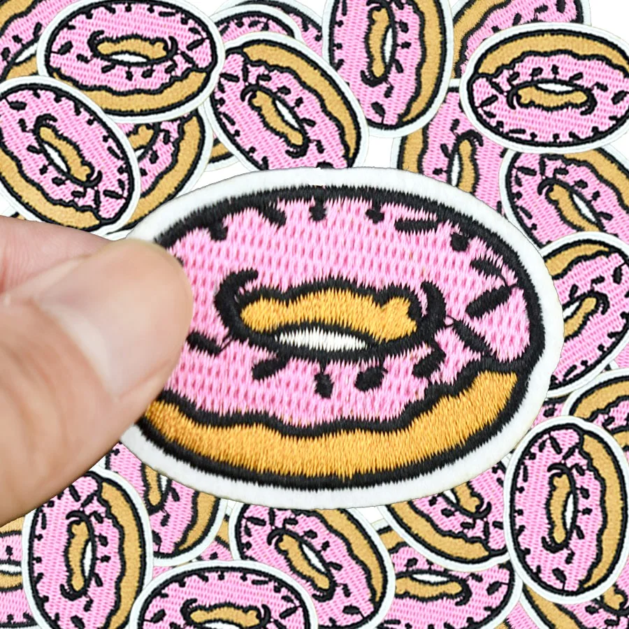 Нашивки сделай сам в виде пончиков для одежды железная вышитая аппликация патчи