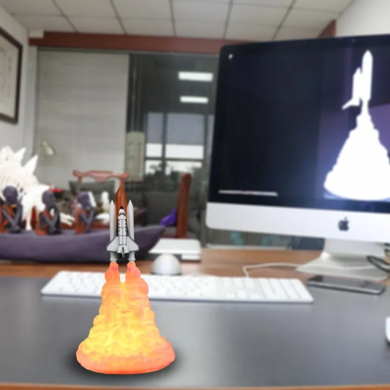 3D печать космический челнок лампа для спальни в ночной Светильник внутреннее