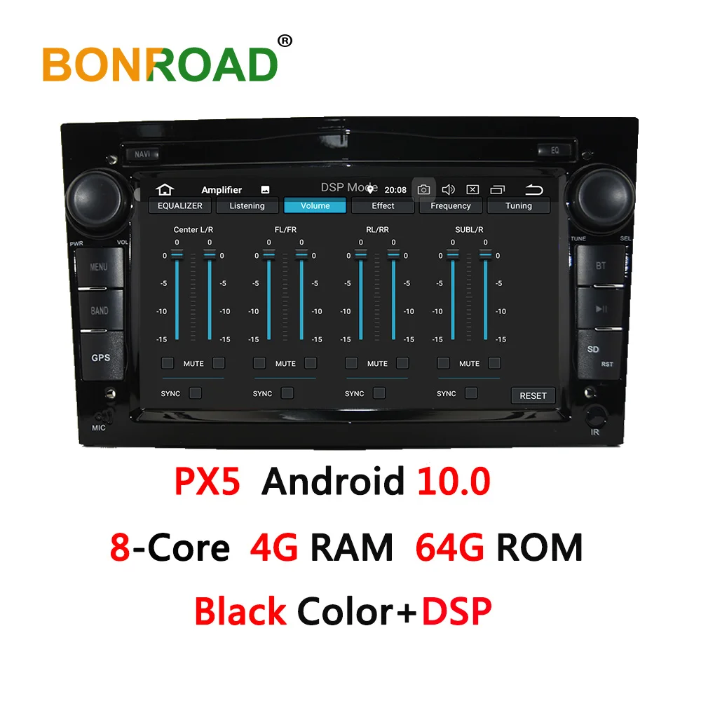 RAM4G ROM64G Black Bonroad 2Din Android 10,0 Автомобильный мультимедийный плеер для Opel Astra Vectra Antara Zafira Corsa радио gps Навигация стерео приемник - Цвет: RAM4G ROM64G Black