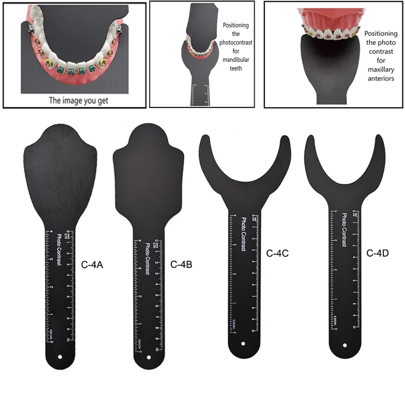 Background Board Palatal Dental Photo Contrast kit Dental Oral Imaging Black Contrast 4pcs/set