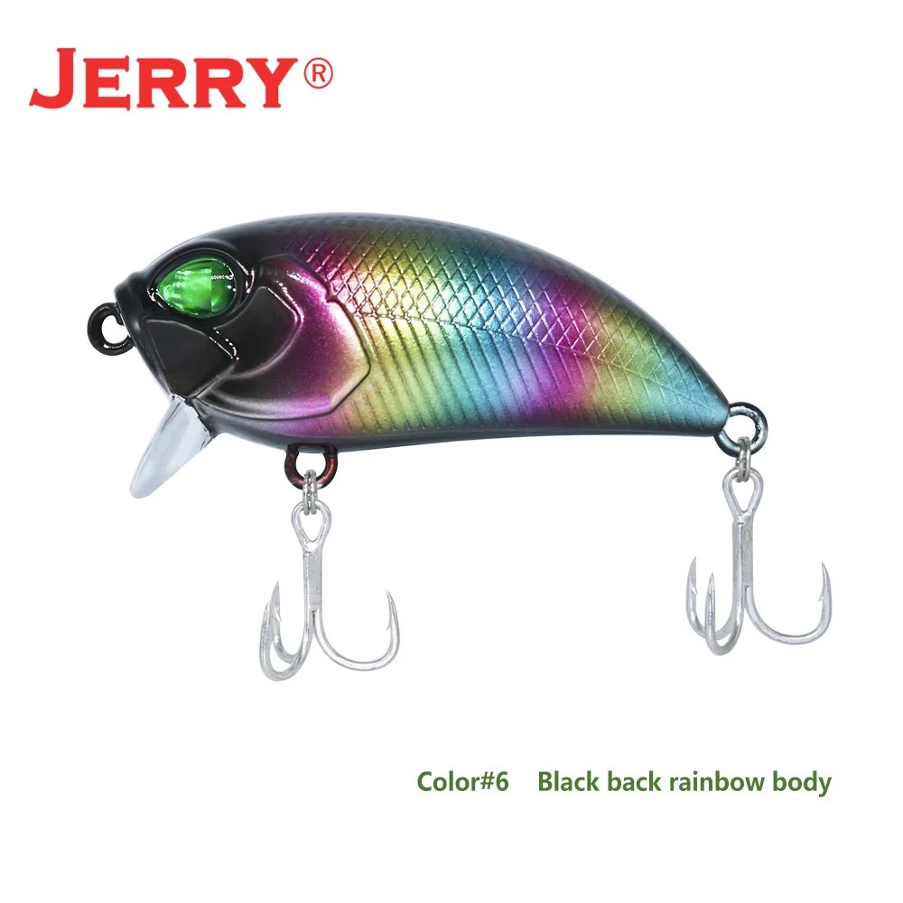 Black back rainbow Jerry 1 шт. 5 см 8 г сверхлегкие рыболовные приманки жесткая приманка погремушка кренкбейт воблер кренк приманка Магнитная масса форель бас щука приманки - Цвет: Black back rainbow