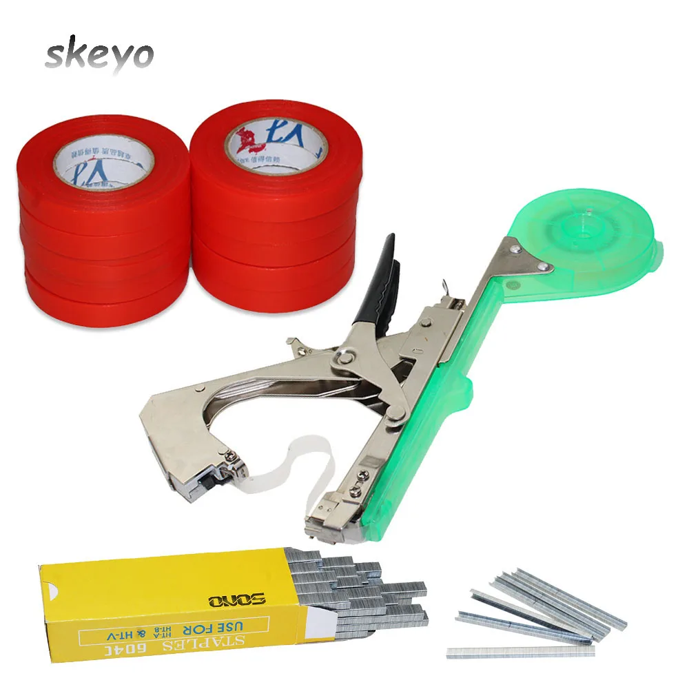 

Plant Tying Tapetool Tapener Machine Hand Tying Machine With 12 Rolls Tape Set