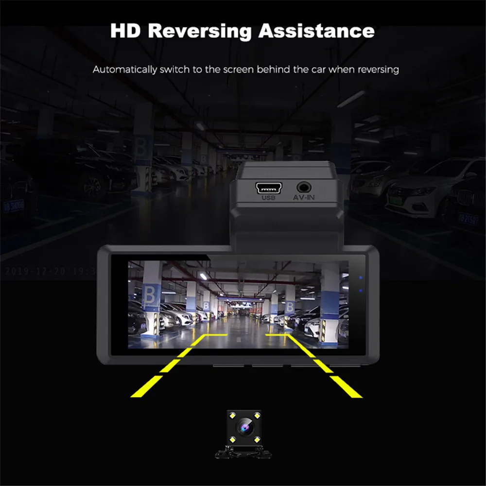 Автомобильный видеорегистратор камера заднего вида Full HD 1080P ночное видение G