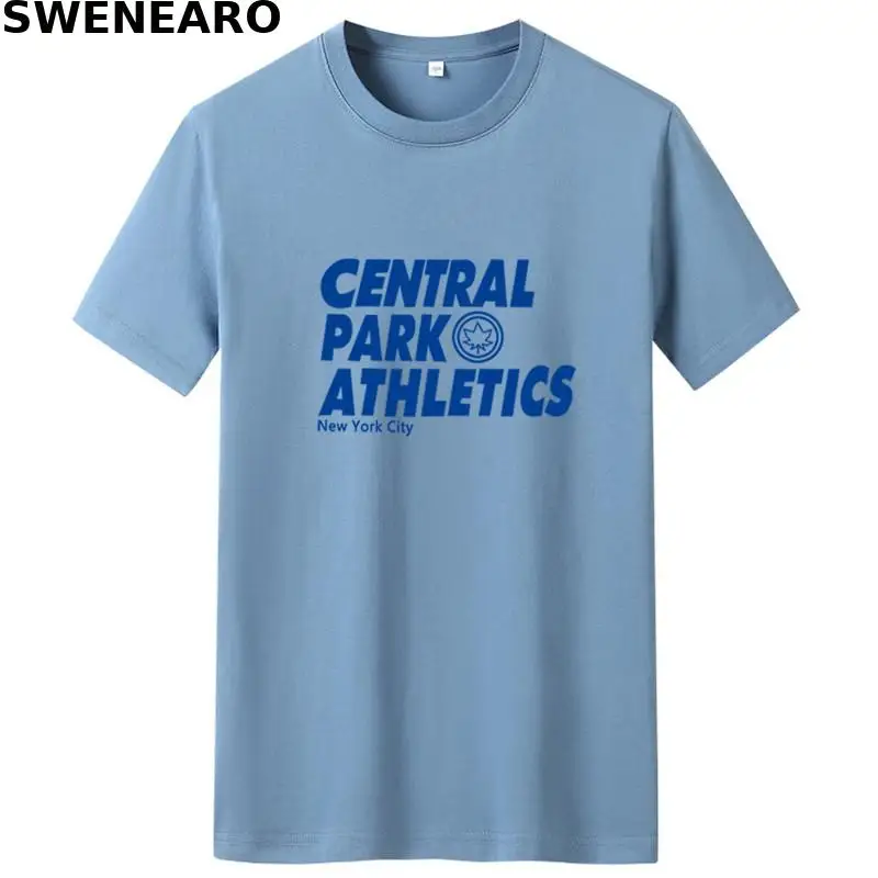 

SWENEARO 2021 new summer T-shirt men's 100% cotton Central Park print T-shirt men's casual O-neck short-sleeved brand T-shirt