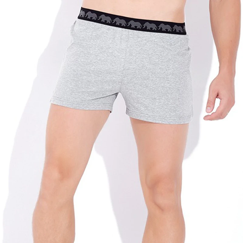 Summer Pajama Shorts Mens Casual Boxer Bottoms Underwear Home Sleep Panties Patchwork Straight Shorts Soft Breathable Underpants