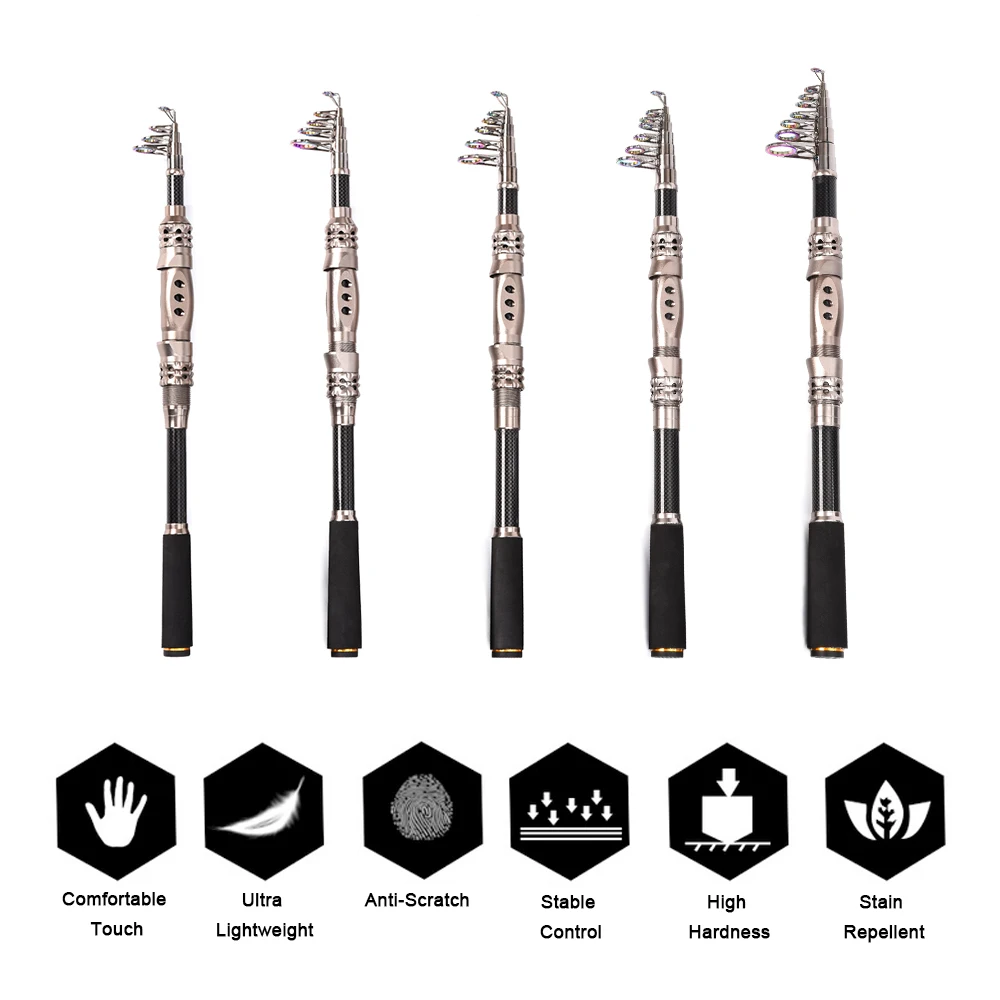 Lixada телескопическая удочка и Катушка Combo полный комплект углеродного волокна