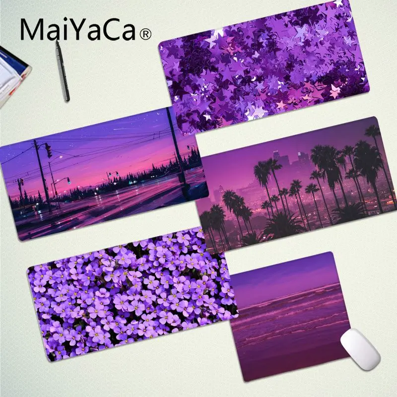 

MaiYaCa Purple Girly Love Aesthetic Your Own Mats Laptop Gaming Mice Mousepad for L XL game Customized mouse pad for CS GO PUBG