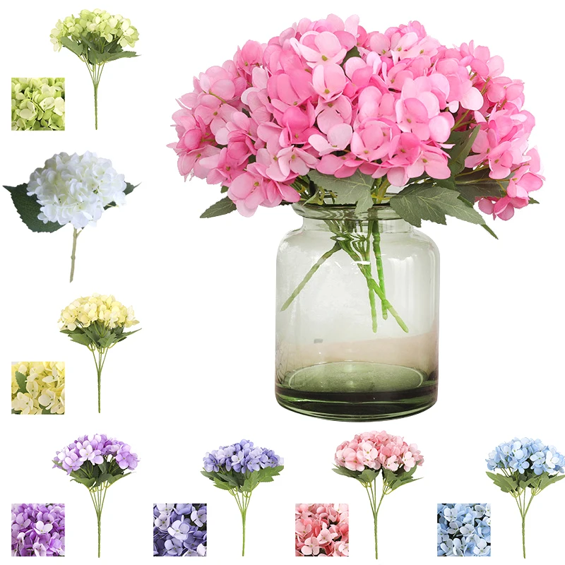 

Cloth Artificial Large Hydrangea Flower Single Knot Silk Flower Home Decor