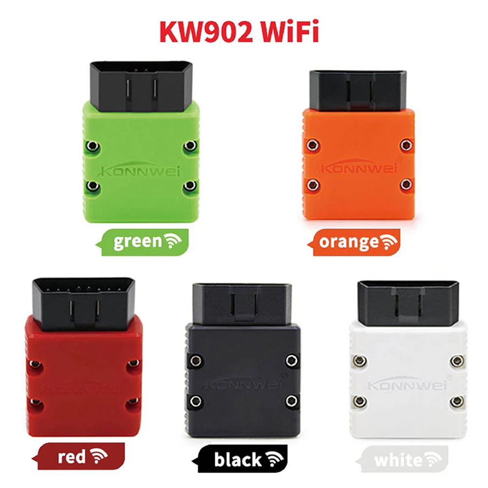 Автосканер KONNWEI KW902 ELM327 WIFI V1.5 PIC25K80 ELM 327 Поддержка IOS для iPhone iPad и Android ПК EML327 полный