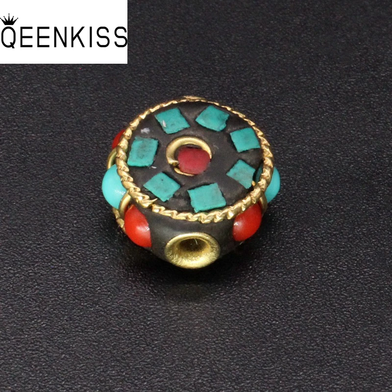 

QEENKISS AC957 Fine DIY Jewelry Making Accessories Findings Fittings Bracelet Necklace Looses Vintage Tibetan Round Spacer Beads