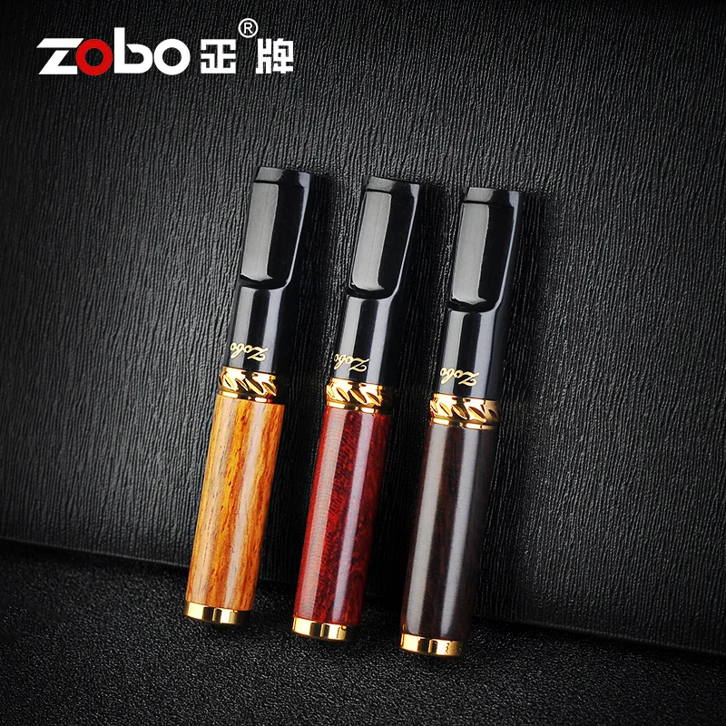 ZOBO подлинное черное дерево три фильтрации держатель для сигарет фильтр цикл Тип