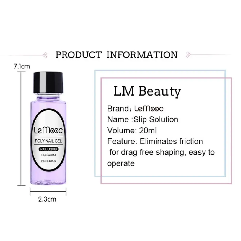 

20ml Poly Polish Gel Liquid Slip Solution Quick Builder Gel Nails Permanent Clear Acrylic Liquid Nail Art Extension Gel 40a