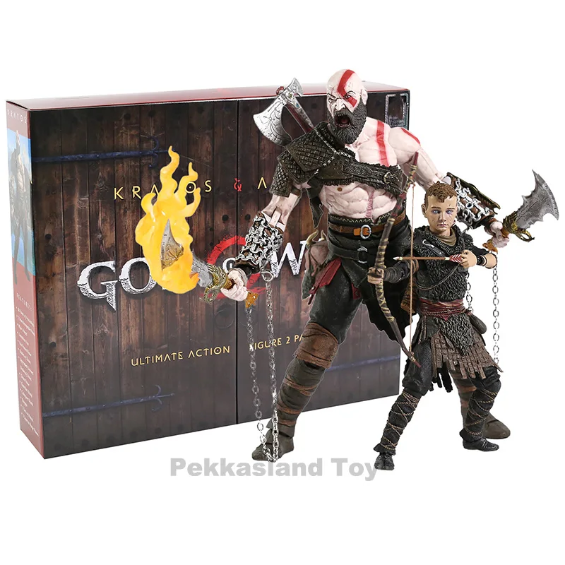 Фигурка бога войны игрушка Kratos &amp Atreus Ultimate KO's NECA Axe Shield Son Loki Набор фигурок из ПВХ