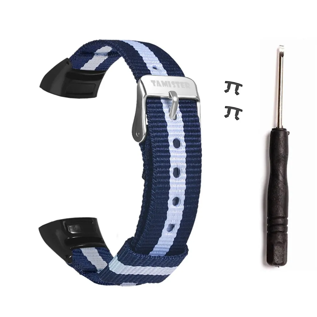 Kinganda Роскошные нейлоновые часы на ремешке для Huawei Honor Band 5/4 тканевые
