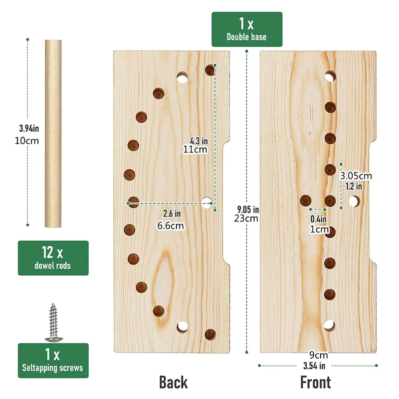 

Bow Maker for Ribbon ,2-in-1 Multipurpose Rectangle Wooden Bow Making Tool for Ribbon Crafts DIY Decoration for Christmas