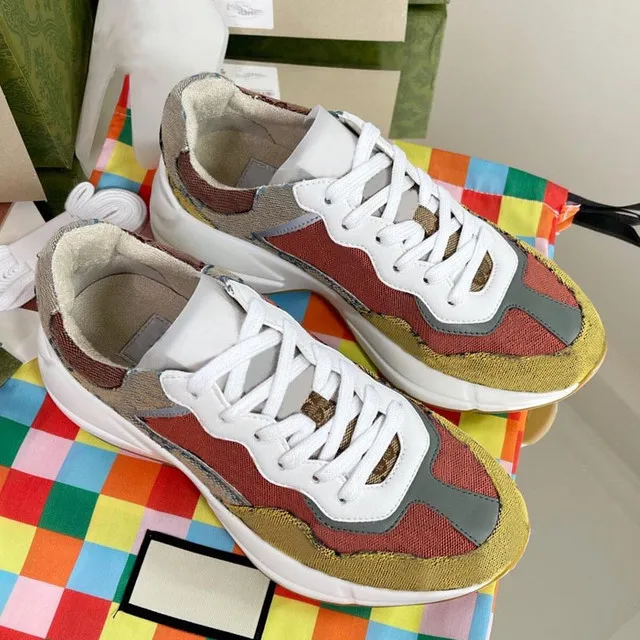 

Luxury Design Casual Women Shoes Thick Bottom Printing Vulcanized Shoes Fashion Old Shoes Breathable Sneakers Couples Shoes