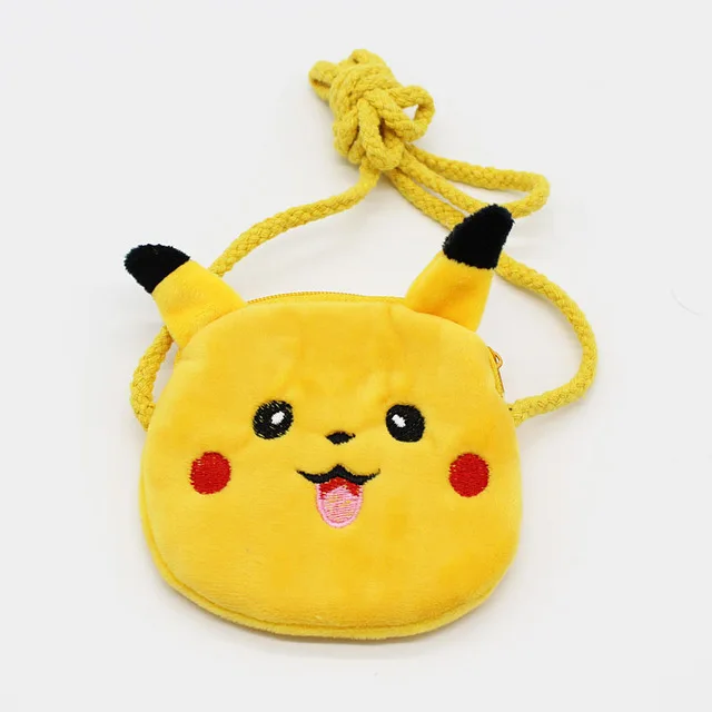 Pikachu Милый пушистый Единорог портмоне Для женщин модные плюшевые домашние тапочки с кошечкой из мультфильма сумочка для ключей, карточек мини, с отделением для монет на молнии, кошелек для мелочи, маленький детский игрушки - Цвет: Pikachu