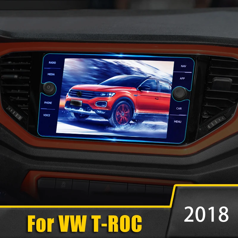Для Volkswagen VW T ROC 2018 Защитная пленка для экрана навигации автомобиля из закаленного