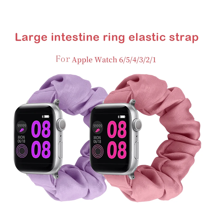 

UTHAI Scrunchie Elastic Watchband Apple Watch Series 1/2/3/4/5/6/SE Fashion Selling Belt Bracelet 38mm 40mm 42mm 44mm Wristband