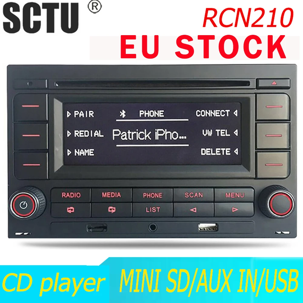 

Car Radio RCN210 CD Player USB MP3 AUX Bluetooth For Volkswagen Golf MK4 Passat B5 Polo