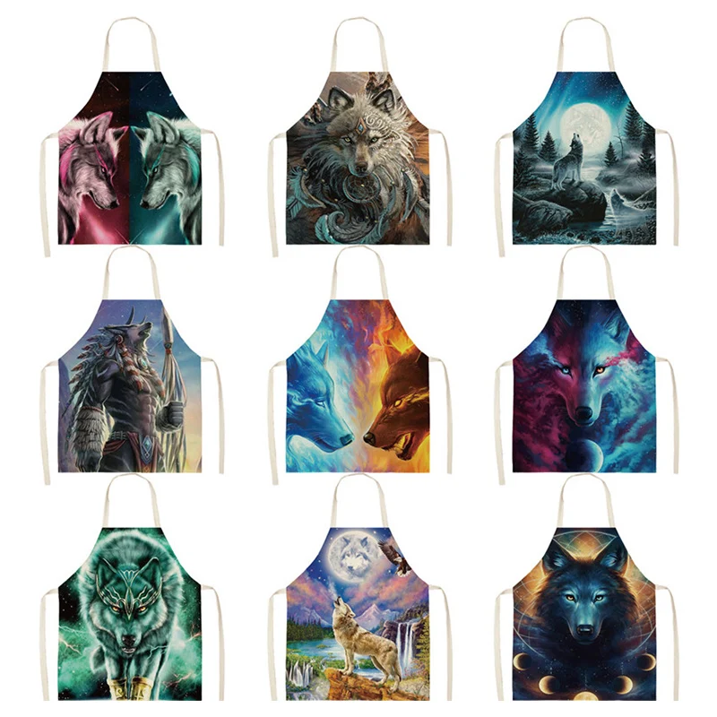 

Кухонный Фартук с ночным узором «волк»