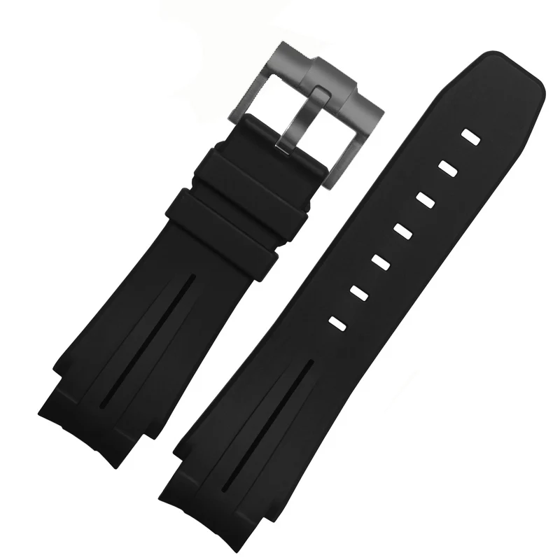 20mm 21mm 22mm Waterproof silicone rubber watch strap is suitable for Rolex single red black green water ghost watch chain