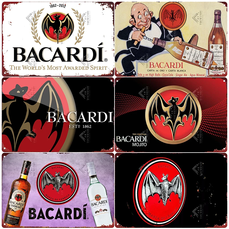 Металлический знак Bacardi в стиле ретро жестяной марки рома металлические