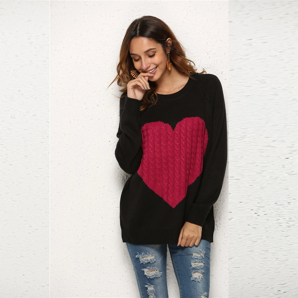 Осенне-зимний свитер для женщин повседневный мягкий вязаный с длинным рукавом и