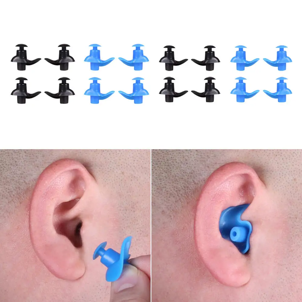 2 пары силиконовые водонепроницаемые затычки для ушей | Спорт и развлечения
