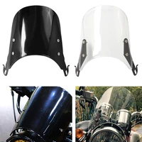 motorcycle custom compact sport wind deflector retro windshield blackclear headlamp windscreen universal forhonda yamaha harley