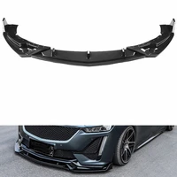 ct5 front spoiler bumper lip for cadillac 2019 2020 carbon fiber pattern car lower body kit trim guard plate dam splitter chin