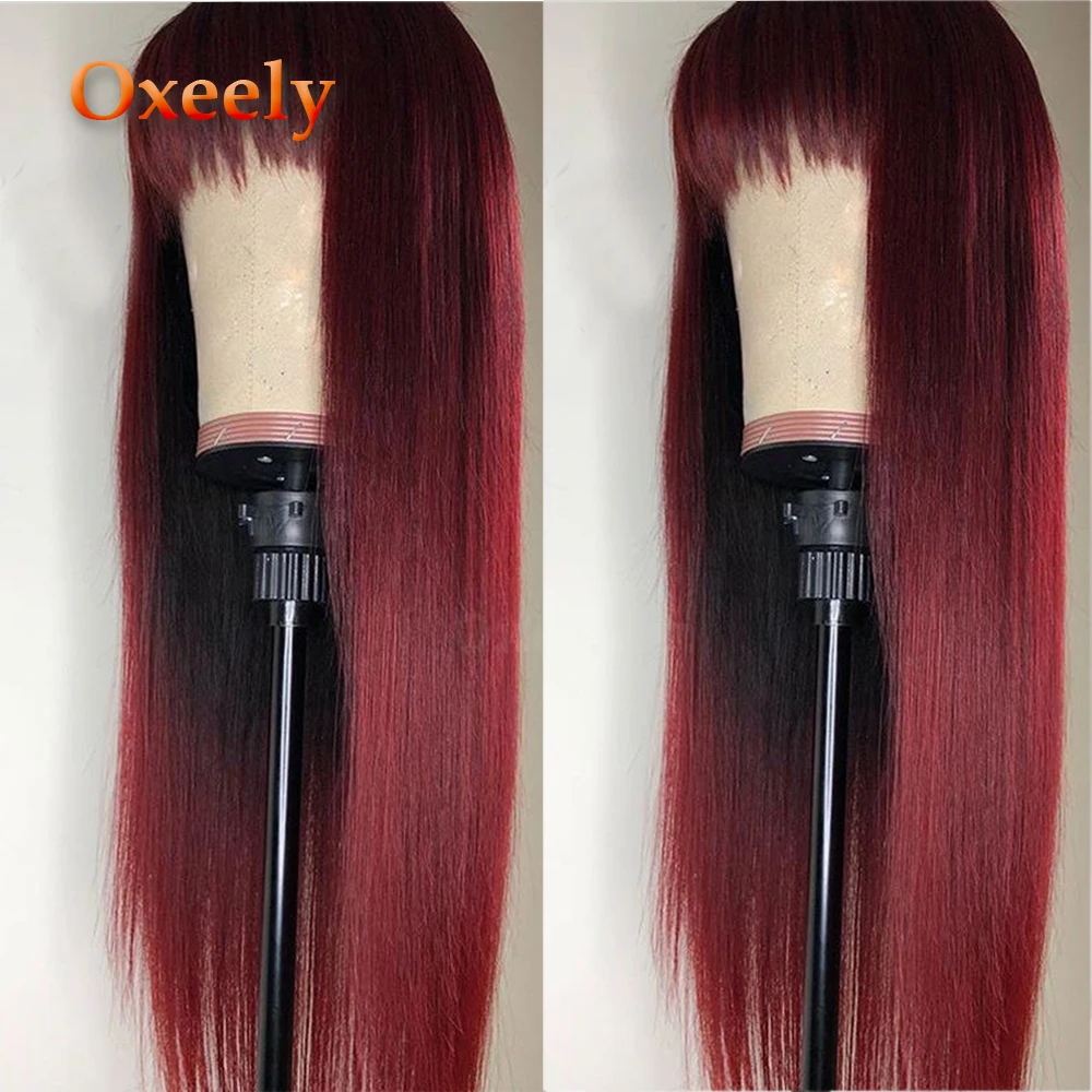 Oxeely гамбургерские красные оранжевые серые длинные парики для волос