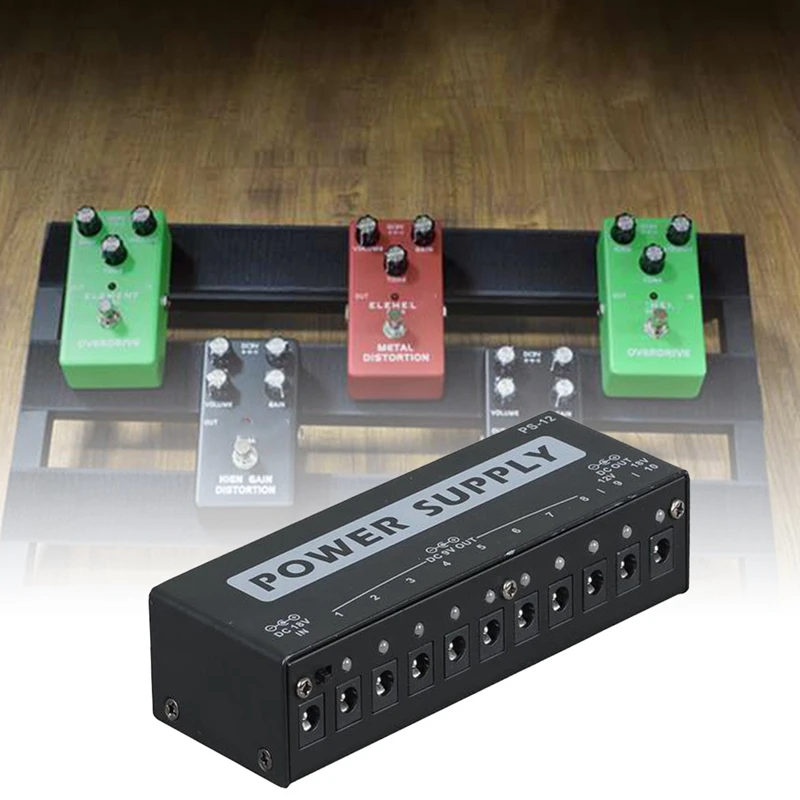 

Guitar Effect Power Supply 2 Plus 10 Isolated Output for 9V 12V 18V Pedal Short Circuit/Over Current Protection,EU Plug
