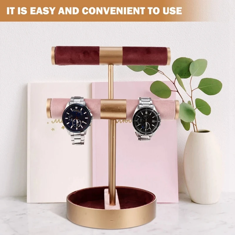 

2-Tiers Bracelet Watch T-Bar Rack Jewelry Hard Display Stand Holder Jewelry Organizer Hard Display Stand