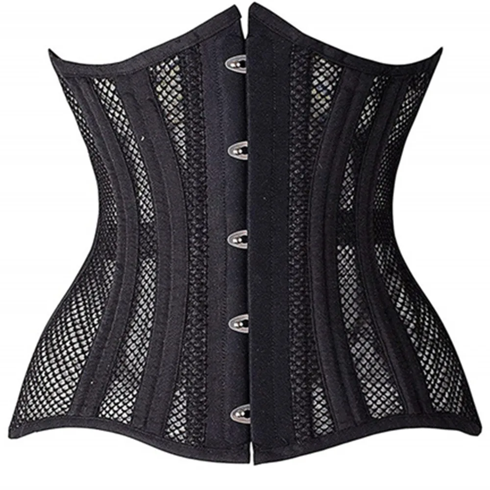 

New Women's Steel Bone Corset Mesh Breathable Waist Control Underbust Sexy Corset & Bustiers for Weight Loss
