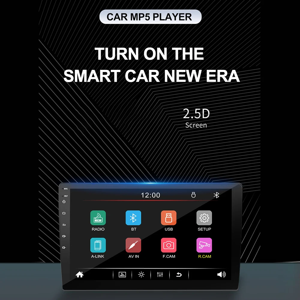 

9 Inch HD Car Carplay Radio MP3 MP5 Player Multi Language FM AM iOS Android Phone Bluetooth-Compatible Radio with Camera