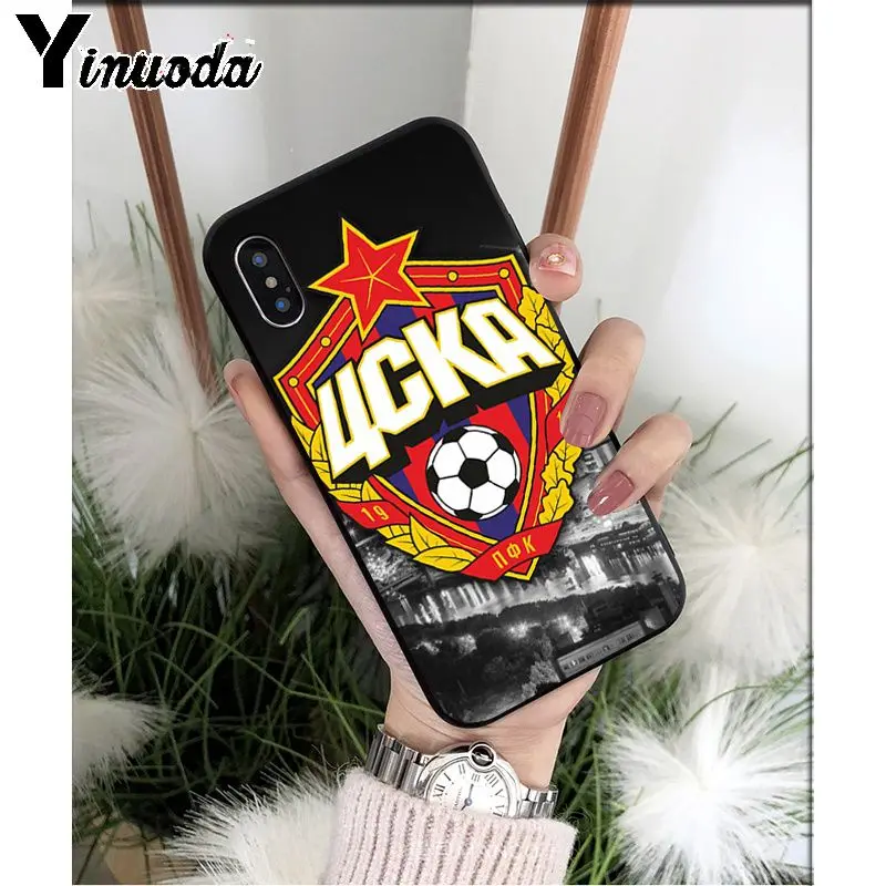 A12 Yinuoda PFC ЦСКА, мягкий черный чехол из ТПУ для телефона iPhone 5 5Sx 6 7 7plus 8 8Plus X XS MAX XR - Цвет: A12