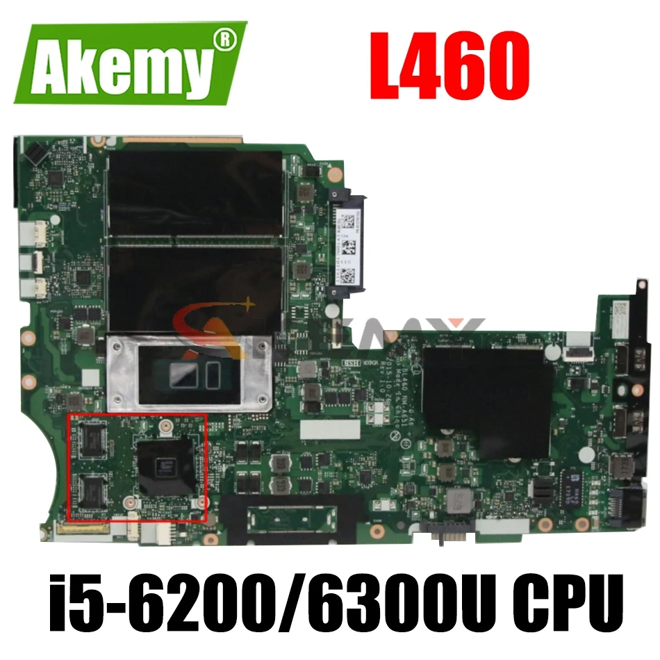 

BL460 NM-A651 материнская плата для ноутбука Lenovo ThinkPad L460 ноутбук материнская плата FRU 01AW259 процессор i5-6200/6300U DDR3 100% полностью протестирована