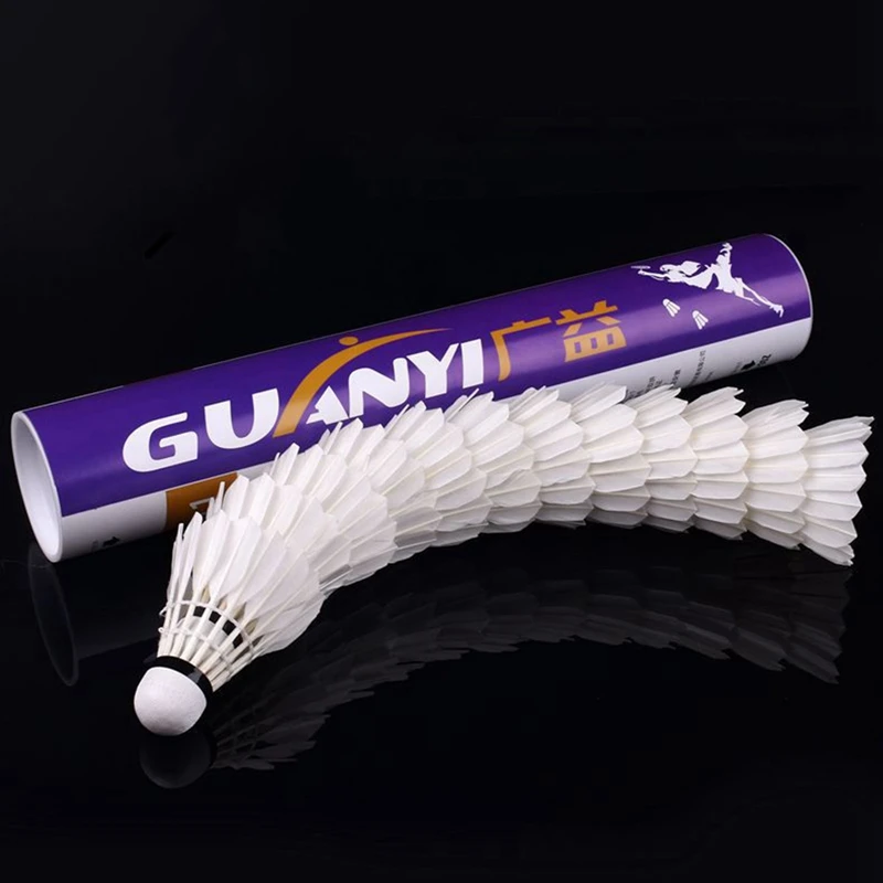 

12 pcs/lot Badminton Duck Feather Ball Durable High Quality Badminton Balls for Training Exercise Home Yard Indoor Sports