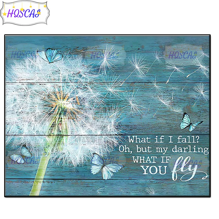 

Алмазная живопись Одуванчик и бабочки, Алмазная мозаика, алмазная вышивка, распродажа, полностью круглая Алмазная вышивка, Декор